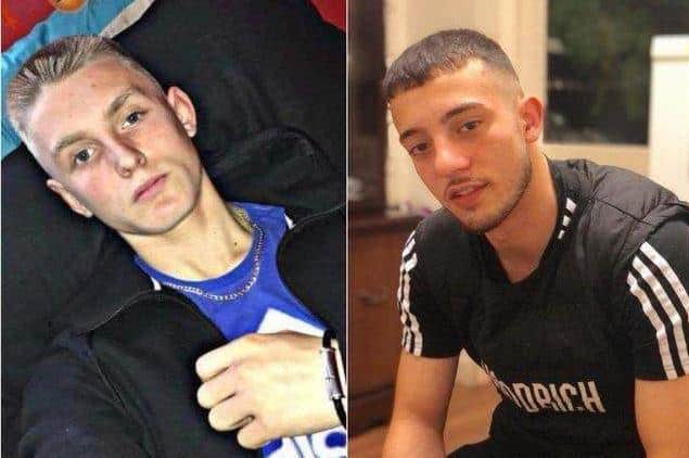 Pictured are deceased Ryan Theobald, left, and Janis Kozlovskis, right, who both died after suffering fatal stab wounds in Doncaster city centre.