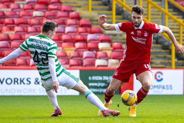 Replaced the injured McGeough in the first half. Struggled to get forward until winning the penalty which rescued a point for Aberdeen in injury-time with a neat turn drawing a foul from McGregor.
