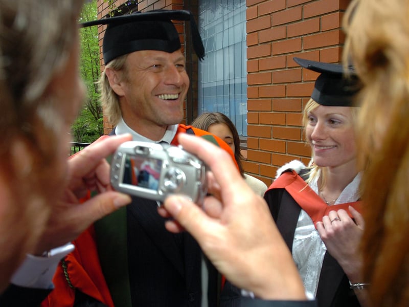 Sean Bean receiving an honorary degree at Sheffield University
