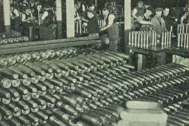Shells produced in Sheffield’s steelworks. Photo courtesy of the National Grid Gas Archives, Warrington