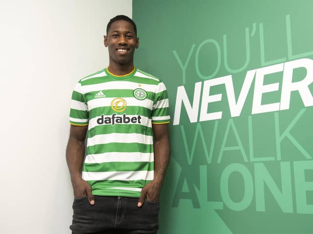 Osaze Urhoghide was unveiled at Celtic Park on July 1st (Photo by Craig Foy / SNS Group)