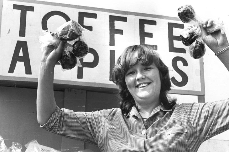 Julie Fenwick was hoping for a bumper toffee apple sale at her kiosk on the South Foreshore.