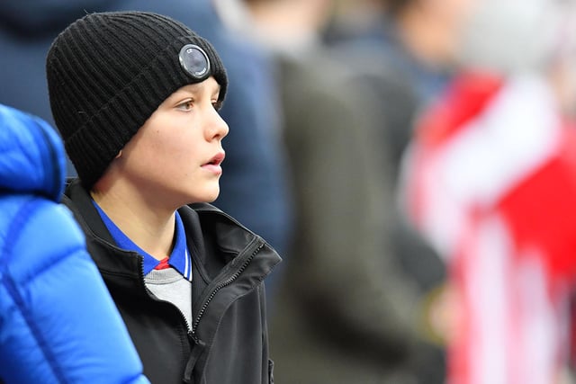 A young Sunderland fan watches on at the Stadium of Light last Saturday.