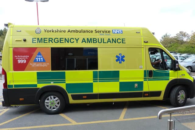 Yorkshire Ambulance Service ambulance. Picture is from the Yorkshire Ambulance Service