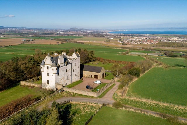 Outstanding historic 14th century castle with panoramic views over the Lothians and the Forth Estuary. Offers over £1,700,000.