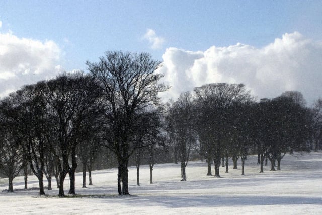 Spring snow fall in Beveridge Park, Kirkcaldy in 2013 (Pic: Roy Balfour)