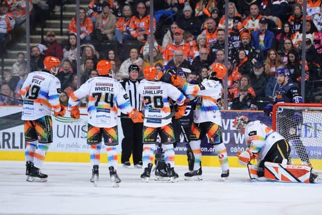 A rumble in a previous Steelers  Glasgow game, picture by Dean Woolley
