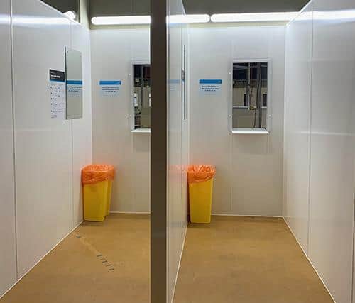 The University of Sheffield's coronavirus testing centre features 44 testing bays (pic: University of Sheffield)