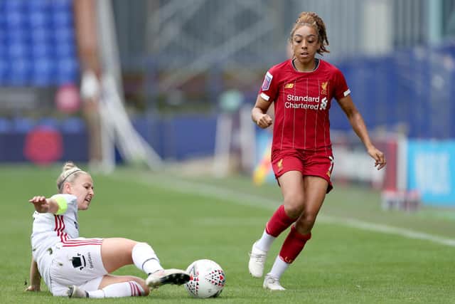 Clarke in action for Liverpool against Sheffield United in 2019 (photo by Lewis Storey/Getty Images).