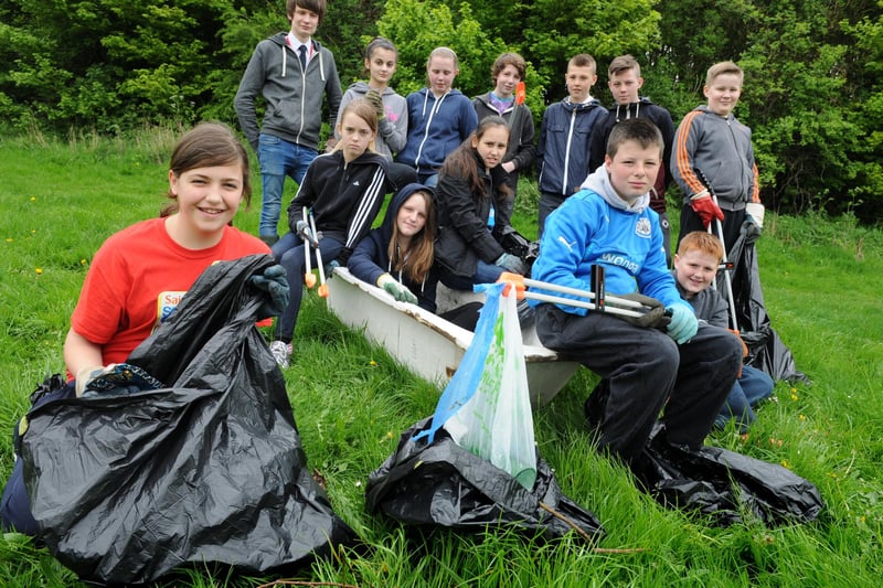 Cleaning up Hebburn Riverside in 2014 were pupils from Hebburn Comprehensive School. Who do you recognise in this photo?