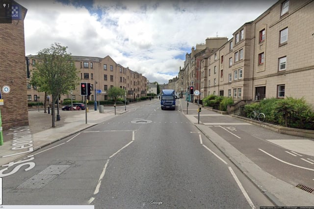 Three-way temporary traffic lights for defect repairs at Rankeillor Street
