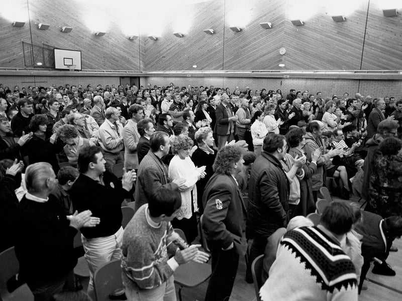 A Mansfield pit closure meeting in the early 90s.