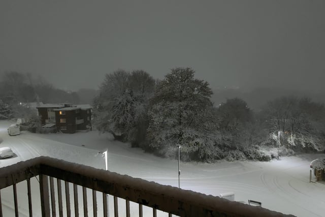 Snow blanketed the roads in Gleadless Valley