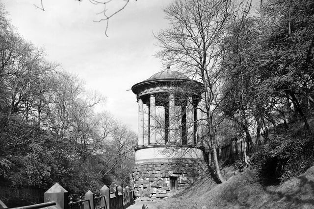 St Bernard's Well, on the banks of the Water of Leith, photographed in April 1961.