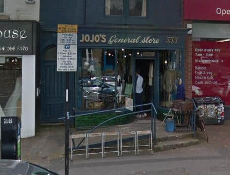 Jojo's General Store on Ecclesall Road.