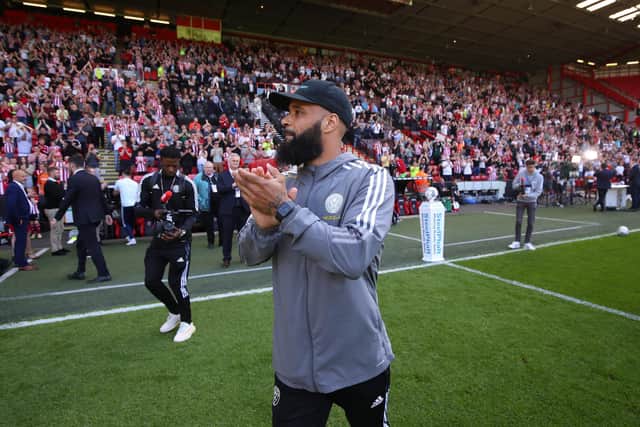 David McGoldrick of Sheffield United takes in the applause: Simon Bellis / Sportimage