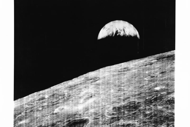 A momentous image is the world’s first image of the earth rising above the moon’s horizon, captured and sent back by Lunar Orbiter 1, the first U.S. robotic spacecraft to orbit the moon. The famous image, titled Earthrise was taken on August 23, 1966 Each of the five orbiters subsequently sent 200 photographs, which helped NASA select safe landing sites for the Apollo missions. It is estimated to fetch £800-£1,200.