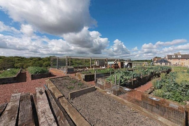 The garden comes with four holding pens, a small aviary and raised flower and fruit beds for home-growing.