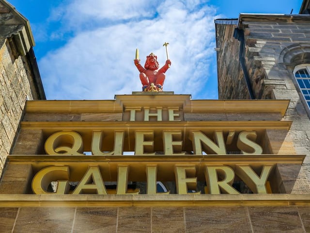 Above the sign for the Queen's Gallery of course