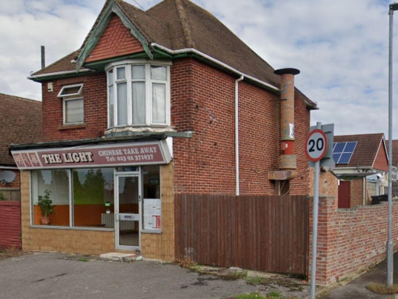 The Light Takeaway, at The Light Chinese Restaurant, 37 Jubilee Avenue, Portsmouth was given a score of two on September 9.
Its hygienic food handling and management of food safety was rated generally satisfactory. The cleanliness and condition of facilities and building was rated improvement necessary.