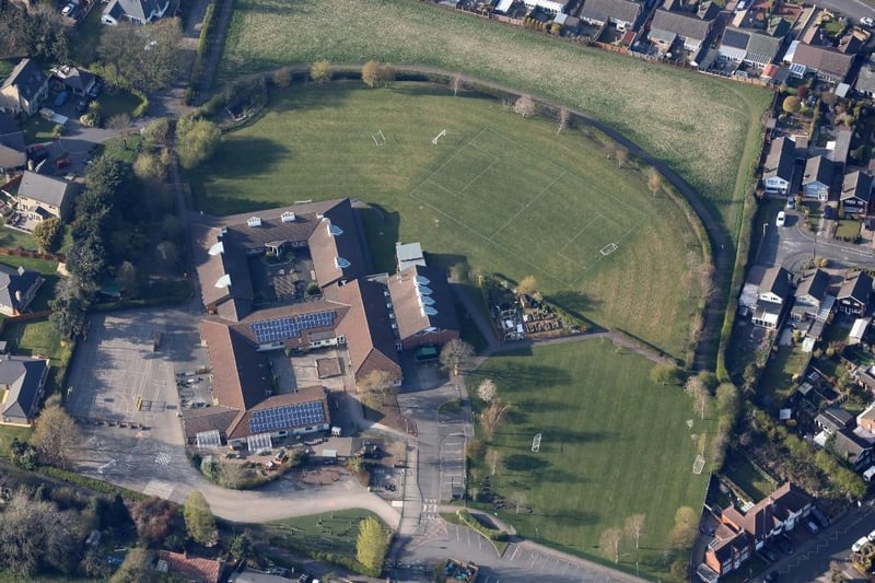 What Hillside Primary & Nursery School looks like from a hot air balloon