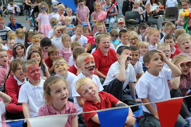 Biddick Infants School Family Fun Day. Do you recognise any of the youngsters pictured watching Punch and Judy?