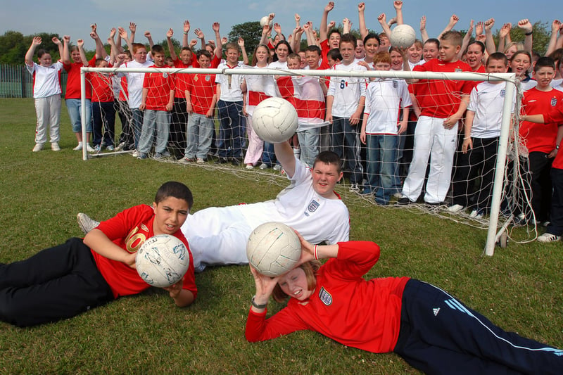 Pupils from Hebburn Comprehensive were up for an England-themed fundraiser in 2010 but can you tell us more?
