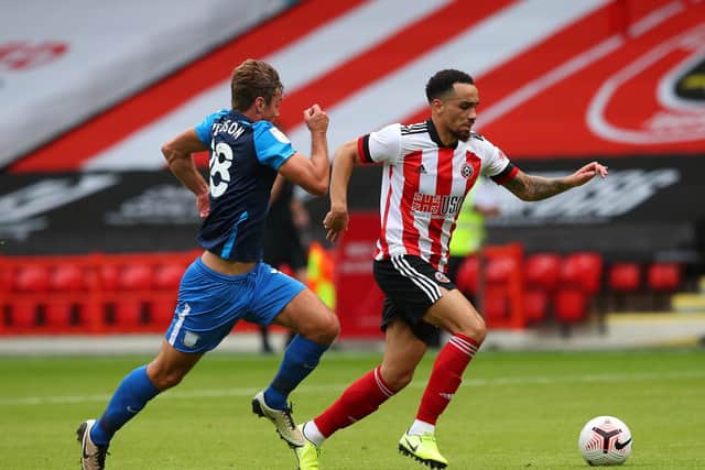 Kean Bryan will make his first appearance for Sheffield United against West Bromwich Albion at the Hawthorns tonight. Photo: Simon Bellis/Sportimage