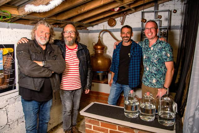 The Hairy Bikers Go North for Christmas sees Si King and Dave Myers meet Campbell Carruth and Joe Dunning from God's Own Rum Distillery in Tickhill near Doncaster. - (C) South Shore Productions - Photographer: Jon Boast