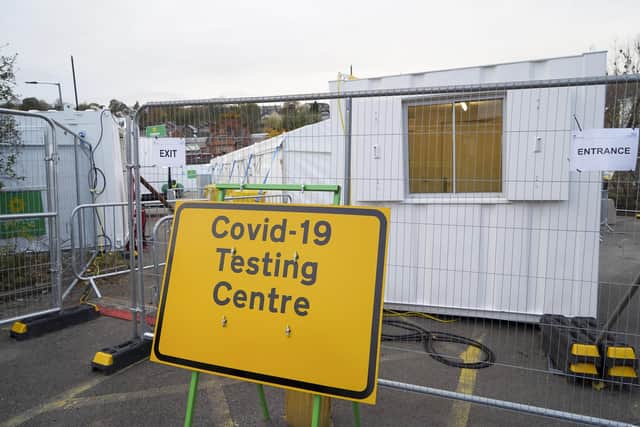 Sheffield Covid-19 testing centre on Shipton Street Car Park in Upperthorpe. Picture Scott Merrylees
