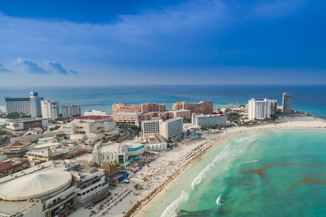 Lockdown was a bitter blow for Rob Hall, who was has to cancel two-year-old plans to get married in Mexico. Pictured is the city of Cancun.