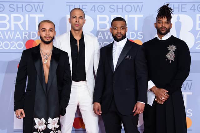 JLS attend The BRIT Awards 2020 at The O2 Arena on February 18, 2020 in London, England. (Photo by Joe Maher/Getty Images for Bauer Media)