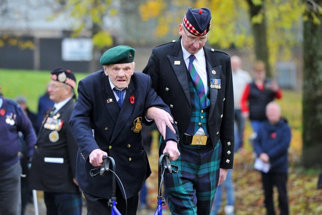 Veterans were present to pay tribute to fallen comrades