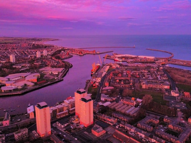 A fantastic view of Sunderland from the sky.