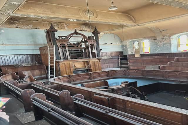 The interior of Trinity Methodist Church in Woodhouse - Sheffield City Council's planning committee have turned down proposals to convert the listed building into eight apartments. Picture: Sheffield City Council