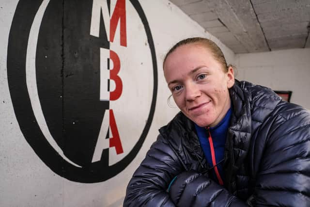 Bree Wright at the Manor Boxing Academy where she trains.
