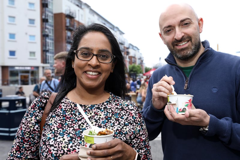 Zeenat and Irfan Mirza. British Street Food Awards, Gunwharf Quays. Picture: Chris Moorhouse  (jpns 280821-02)