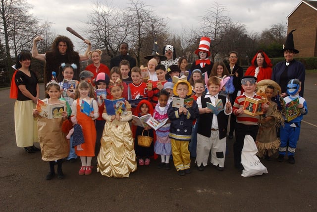 Staff and pupils at St Catherines School Pitsmoor dressed up as their favourite characters for World Book Day in 2004