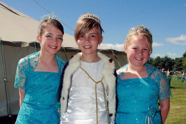 From left, Maid of Honour Kaitlin Boyd, Queen Elect Emily Ritchie and Maid of Honour Emilly Annie Davidson