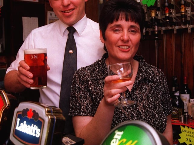 Pictured at the Industry pub, Main Road, Darnall, Sheffield in 1997 was Landlord  David Shaw and Christine Bracken.