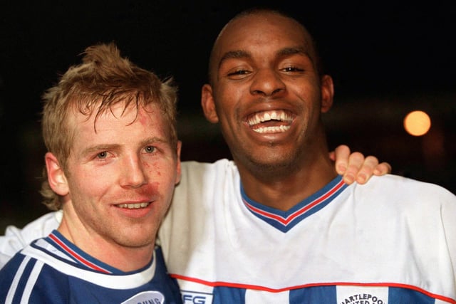 Ritchie Humphreys and Marcus Richardson were pictured after the win over Oxford United in January 2003. Were you there for the game?