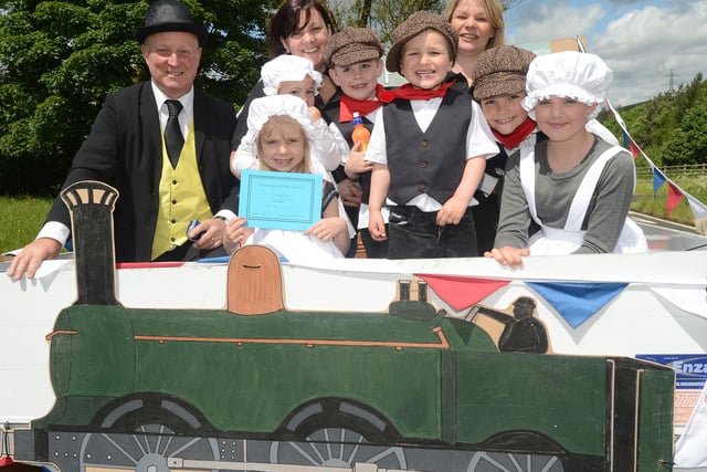 Chapel Carnival, a float celebrating the 150th anniversary of the local railway