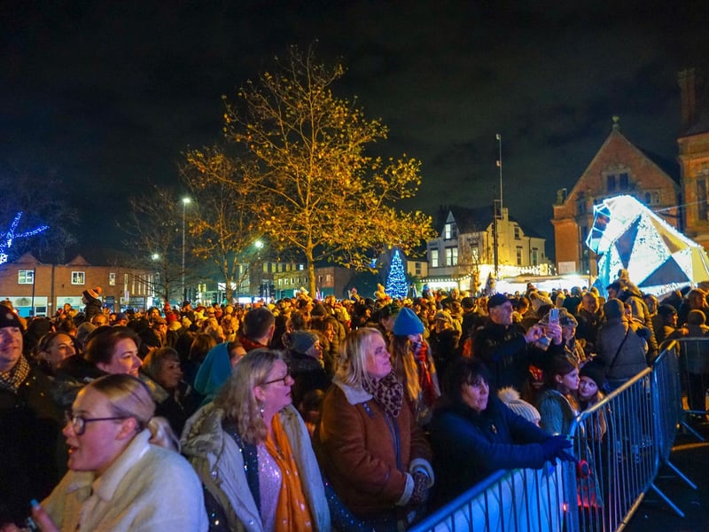 A big crowd in Market Square