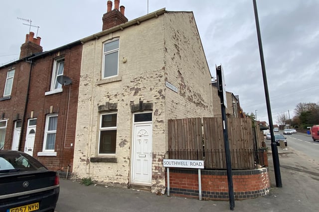 Two-bedroom end terrace in need of improvement. Guide price: £28,000. Sold for £62,000.