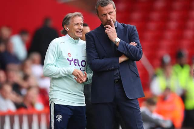 Chema Sanz (left), Sheffield United's assistant manager, knows Barcelona's director of football and Skavisa Jokanovic also has a key contact at the Nou Camp: Simon Bellis / Sportimage