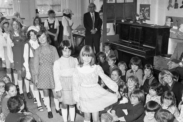 Pupils from the dressmaking class at Chester Road Junior School in 1974.