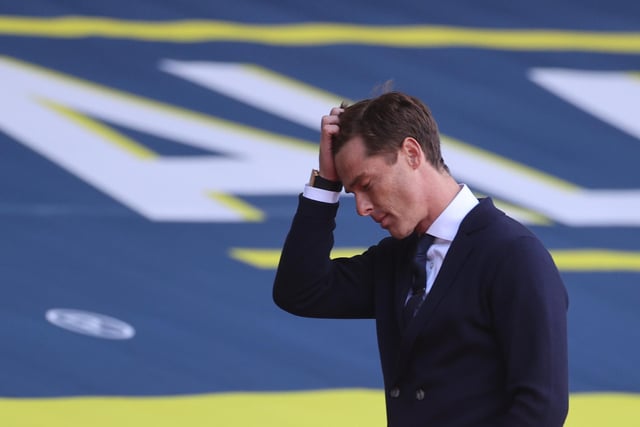 Fulham manager Scott Parker reacts as his side fall to defeat at Elland Road.