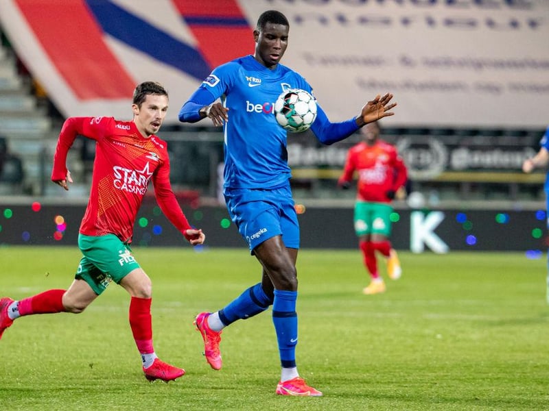 West Ham and Brighton are in a race to sign KRC Genk striker Paul Onuachu this summer. (All Nigeria Soccer)

(Photo by KURT DESPLENTER/BELGA MAG/AFP via Getty Images)