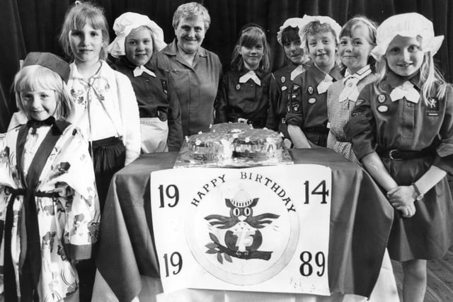 Brownies from the 4th St Pauls and the 5th St Peters on an open night for the girls parents at St Peters Church Hall.  Remember this from 1989?