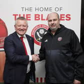 Manager Chris Wilder and HRH Prince Abdullah bin Musa'ad bin Abdulazi Al Saud, the owner of Sheffield United: Simon Bellis/Sportimage